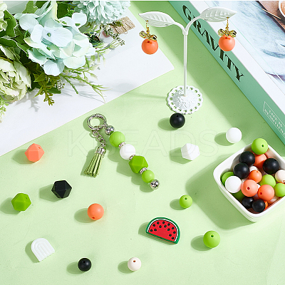 Summer Theme Silicone Focal Beads SIL-SC0002-71-1