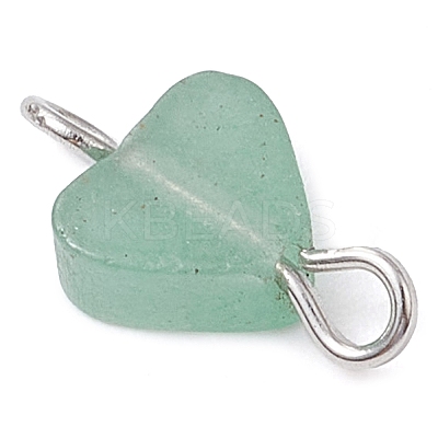 Natural Green Aventurine/Amethyst/Rose Quartz/Sodalite/Red Jasper Connector Charms PALLOY-JF03182-02-1