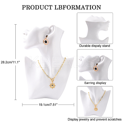 High End Resin Side Body Model Portrait Jewelry Stand NDIS-B001-03C-1