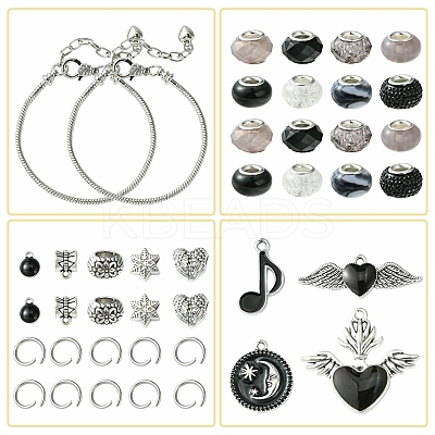 DIY Alloy & Brass European Style Bracelet Making Kits DIY-FS0007-23-1