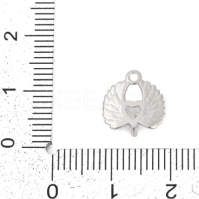 Brass Micro Pave Cubic Zirconia Charms LS-ZIRC-P122-01B-P01-1
