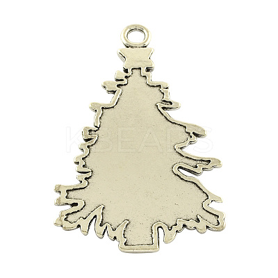 Tibetan Style Alloy Christmas Tree Big Pendants TIBEP-5251-AS-LF-1