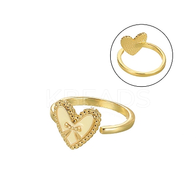 304 Stainless Steel Enamel Adjustable Finger Rings for Women LS-RJEW-B131-02A-1