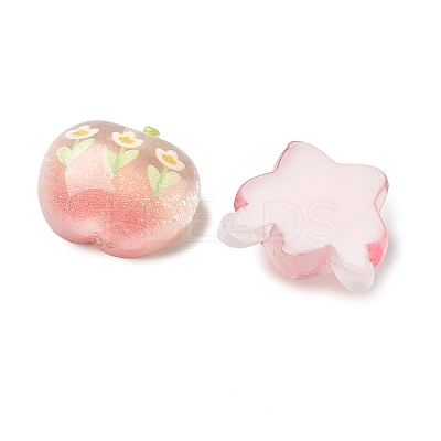 Transparent Resin & Glitter Powder Cabochons RE-CBA8E56-01-1