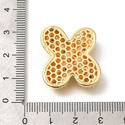 Brass Cubic Zirconia Pendants KK-M295-13G-X-1