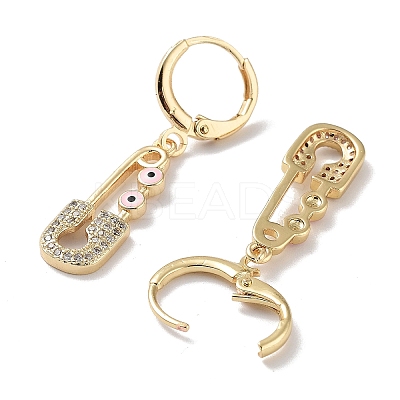 Real 18K Gold Plated Brass Dangle Leverback Earrings EJEW-L269-016G-03-1