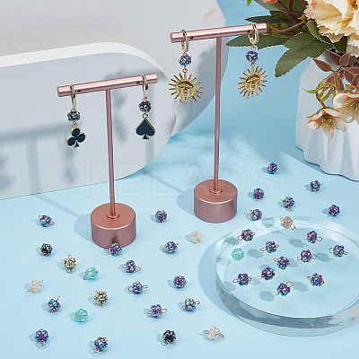 50Pcs Resin Rhinestone Beads Links Connectors RESI-SC0003-23-1