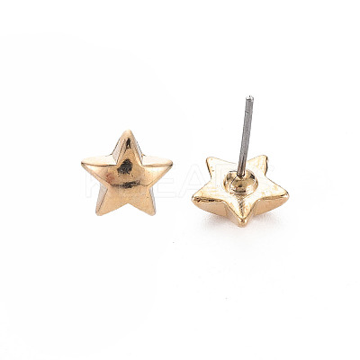 Star Stud Earrings for Women EJEW-S213-03A-01G-RS-1