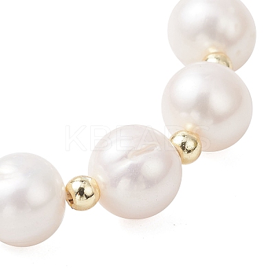 Natural Cultured Freshwater Pearl Round Beaded Stretch Bracelets for Women BJEW-JB12126-1