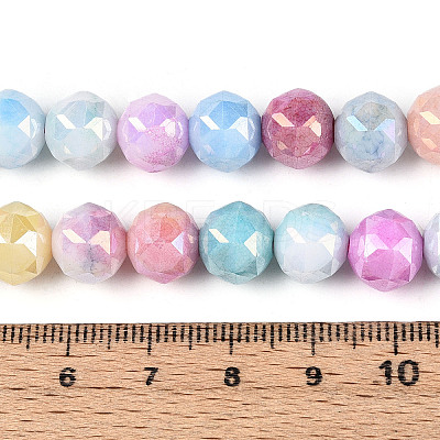 Anti-Tarnish Electroplate Glass Beads Strands X-GLAA-N010-10mm-02-1