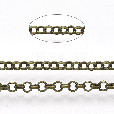 Soldered Brass Coated Iron Rolo Chains CH-S125-08B-AB-1