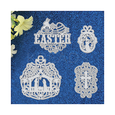 Easter Carbon Steel Cutting Dies Stencils DIY-DM0001-021-1