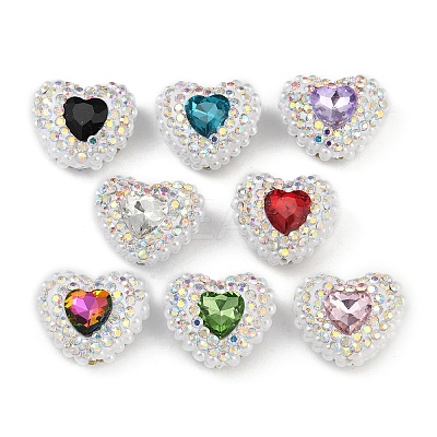 Polymer Clay Glass Rhinestone Beads CLAY-NH0001-13-1