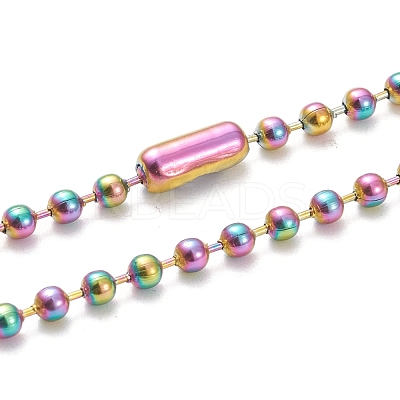 Ion Plating(IP) 304 Stainless Steel Ball Chain Necklaces X-NJEW-L149-B04-M-1