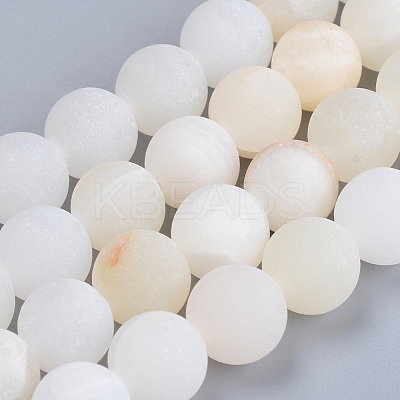 Natural Flower Jade(Afghanistan Jade) Beads Strands G-E266-12A-4mm-1
