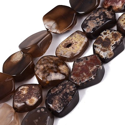 Dyed Natural Agate Beads Strands G-Q606-23E-01-1