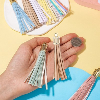 PU Imitation Leather Tassel Pendants FIND-TA0005-07A-1