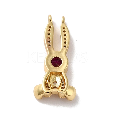 Rack Plating Brass Micro Pave Cubic Zirconia Pendants KK-A160-21B-G-1