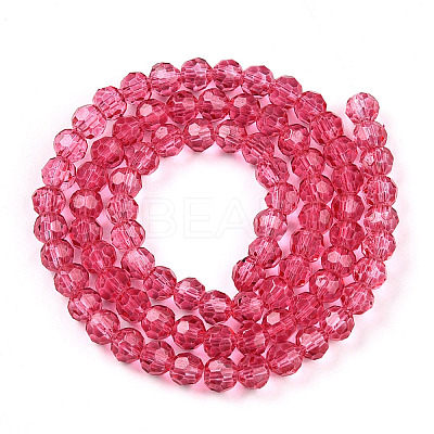 Baking Paint Transparent Glass Beads Strands DGLA-A035-T4mm-D02-1