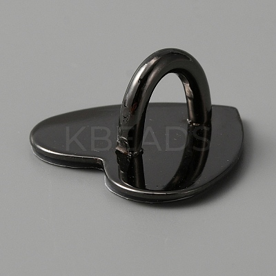 Metal Cell Phone Finger Ring Adhesive Metal Phone Finger Grip Loop Stand Heart Grip Holder Phone Charm Hook for DIY Hanging Supplies AJEW-WH0332-62B-1
