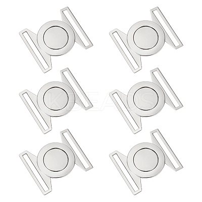 6 Sets Zinc Alloy Side Release Buckles FIND-BC0019-63P-1