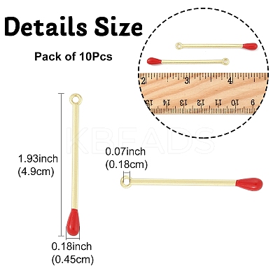 10Pcs Rack Plating Alloy Enamel Pendants FIND-YW0007-85-1