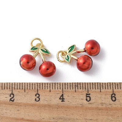 Brass Enamel Charms KK-D336-06G-04-1