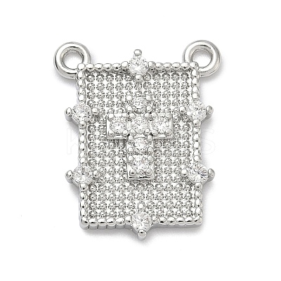 Brass Micro Pave Cubic Zirconia Pendants KK-C156-26P-1