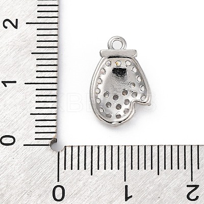 Christmas Series Brass Micro Pave Cubic Zirconia Pendants KK-Q010-01P-03A-1