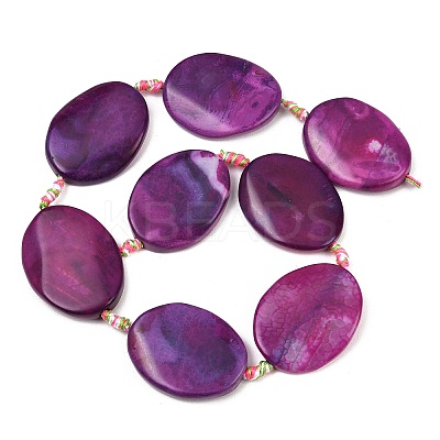 Natural Fire Crackle Agate Beads Strands G-P605-L03-01B-1