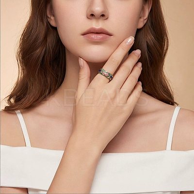 Brass Enamel Cuff Open Rings for Women WGD330E-01-1