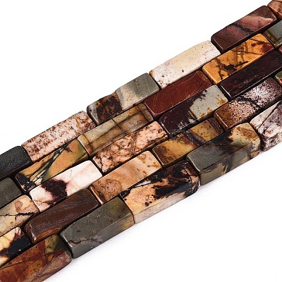 Natural Picasso Jasper/Polychrome Jasper Beads Strands G-T141-104-1