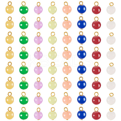 Glass Round Pendants PALLOY-TADJ00001-02-1