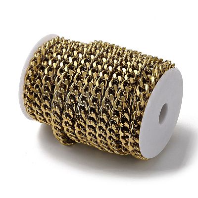 Oxidation Aluminum Diamond Cut Faceted Curb Chains CHA-H001-04G-1