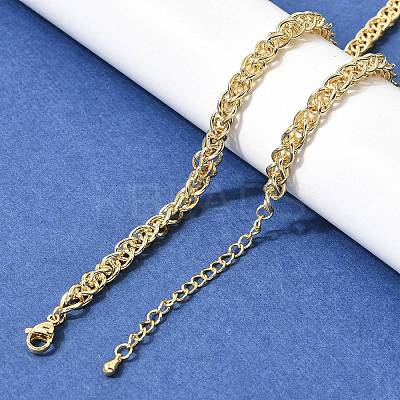 Brass Wheat Chains Necklaces for Women NJEW-B157-21G-1