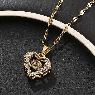 304 Stainless Steel Necklaces for Women NJEW-R015-03G-1