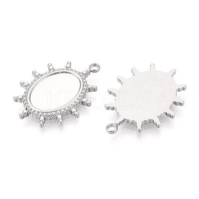 Non-Tarnish 304 Stainless Steel Pendant Cabochon Settings STAS-T065-90P-1