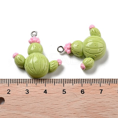 Spring Theme Opaque Resin Pendants RESI-R444-04D-1