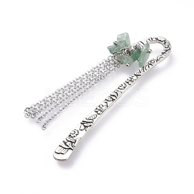 Tibetan Style Alloy Bookmarks AJEW-JK00153-05-1
