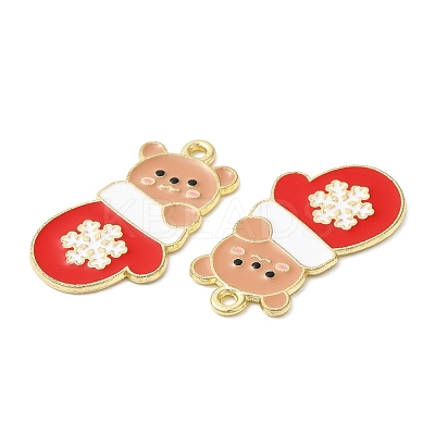 Christmas Alloy Enamel Pendants ENAM-D050-13F-01G-1