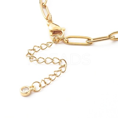 304 Stainless Steel Paperclip Chains Bracelet BJEW-JB06523-01-1