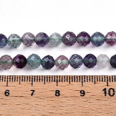 Natural Rainbow Fluorite Beads Strands G-T140-22A-1