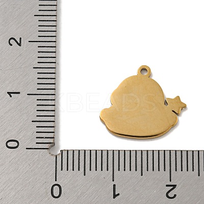 Real 14K Gold Plated 304 Stainless Steel Pendants STAS-Z093-08A-1