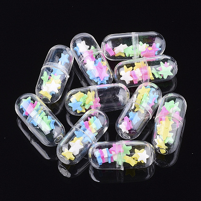 Openable Transparent Plastic Capsule Container KY-S159-03F-1
