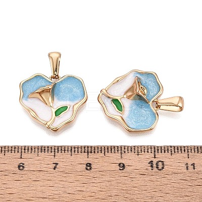 304 Stainless Steel & Enamel Pendants STAS-T072-74A-G-1