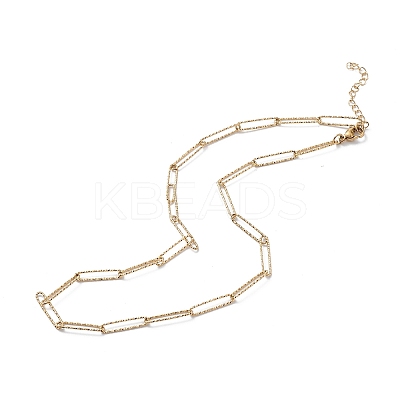 Ion Plating(IP) 304 Stainless Steel Paperclip Chain Necklace for Men Women STAS-B039-01G-1