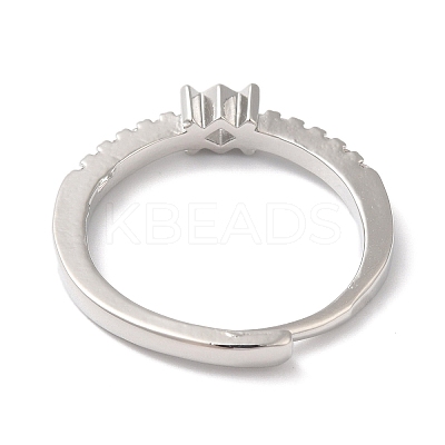 Rack Plating Brass Clear Cubic Zirconia Constellation Adjustable Rings for Women RJEW-S407-08P-09-1