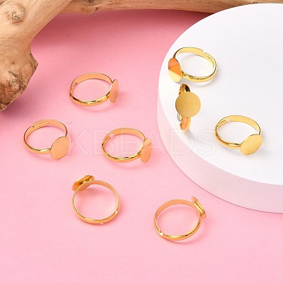 Brass Pad Ring Base Findings X-EC022-G-1