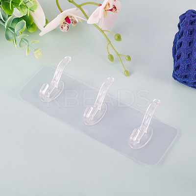 Self-adhesive Acrylic Wall Hook Hangers AJEW-TADJ0001-09B-02-1