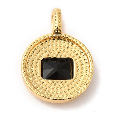 Brass with Cubic Zirconia Pendants KK-K339-01G-04-1